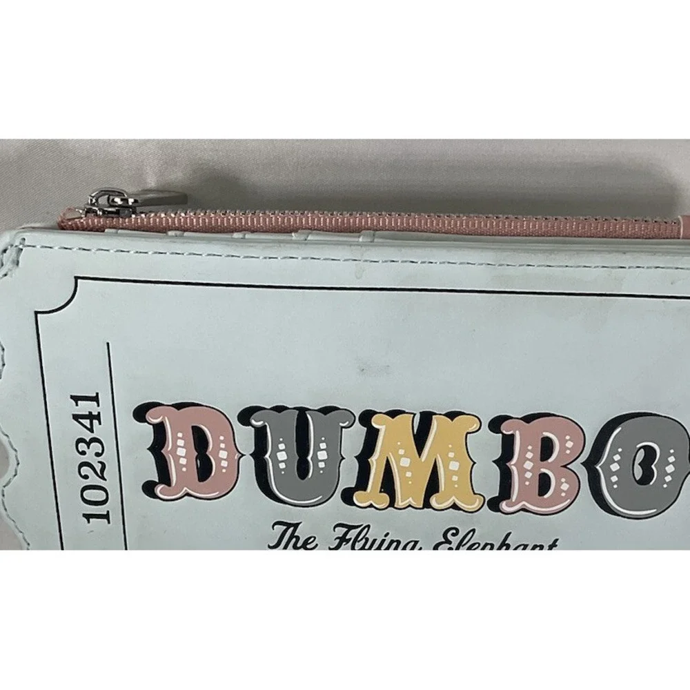 Loungefly Disney Dumbo Girls Ladies Blue Wallet Shaped In A Ticket Circus Style